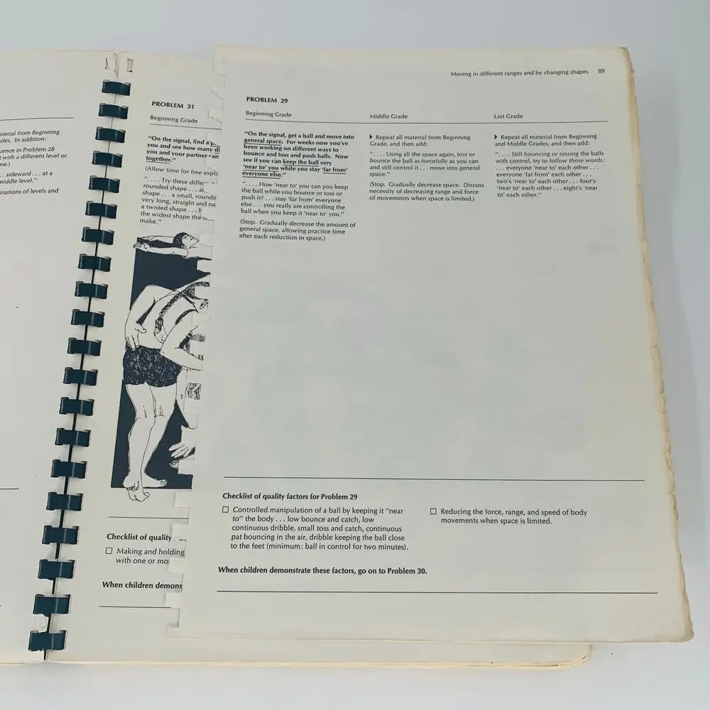 Addison Wesley Basic Movement Education For Children Teach Manual Guide Spiral